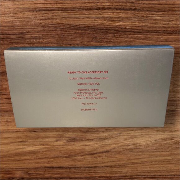 Avon Leopard Print Ready-To-Give Accessory Set Wallet Notepad Pencil Strap - Picture 3 of 3